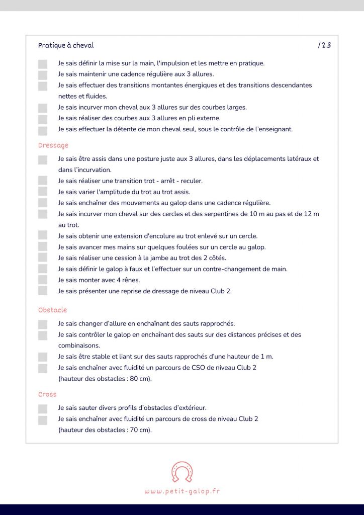 Programme Galop 6 Page 2