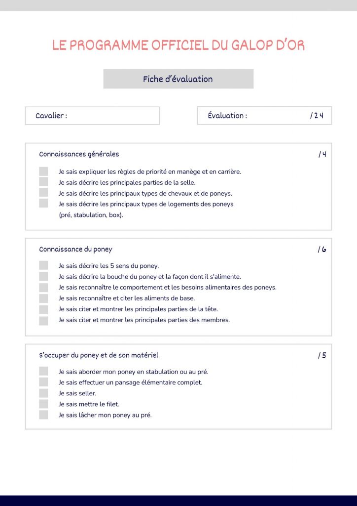 Programme Galop d'Or 1