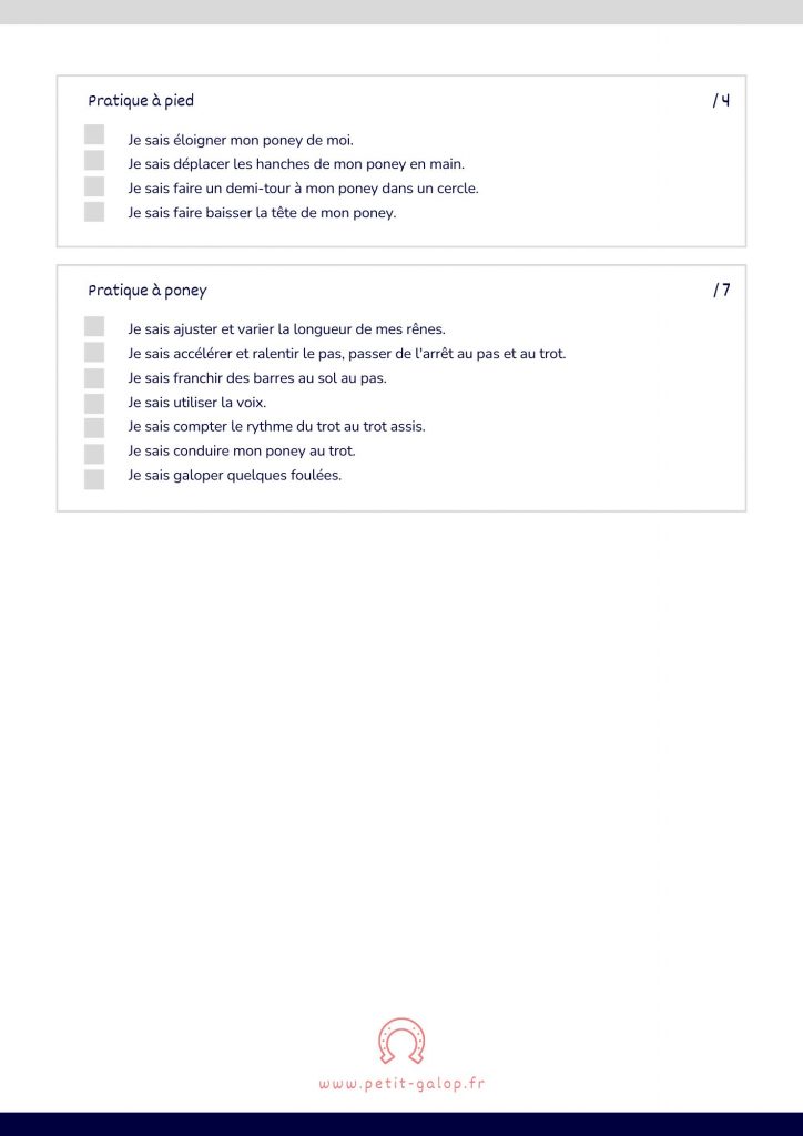 Programme Galop de Bronze 2