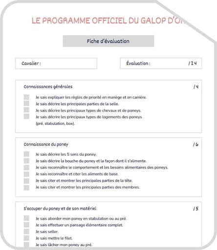 Miniature programme Galop d Or