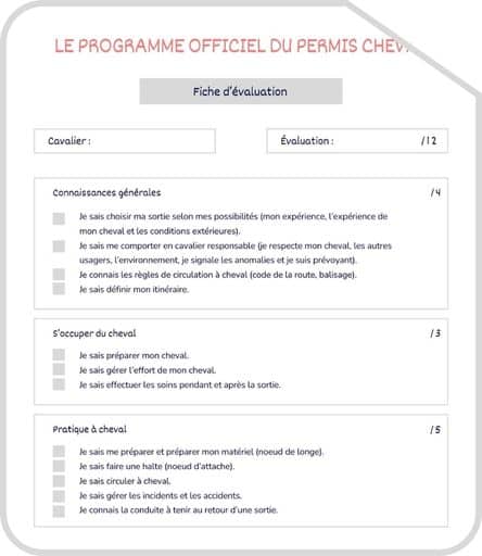 Miniature programme Permis Cheval