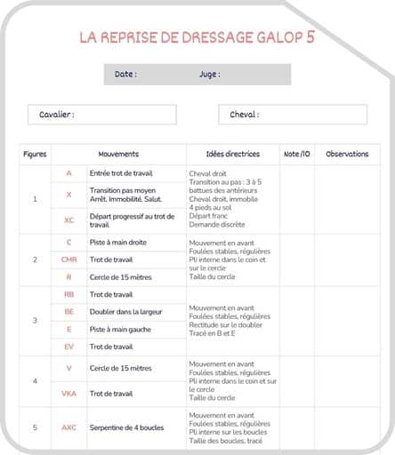 Miniature reprise Galop 5