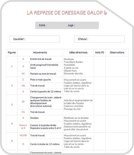 Miniature reprise Galop 6