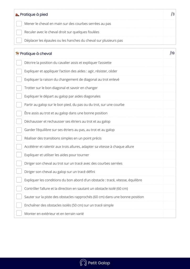 Programme Galop 3 Page 2
