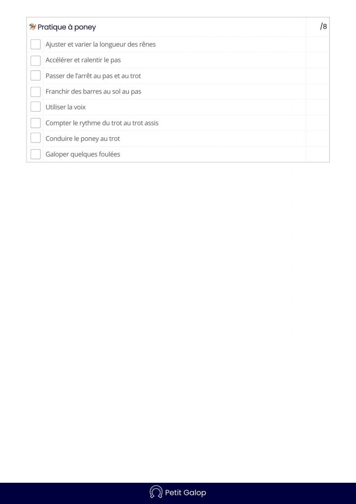 Programme Galop de Bronze Page 2