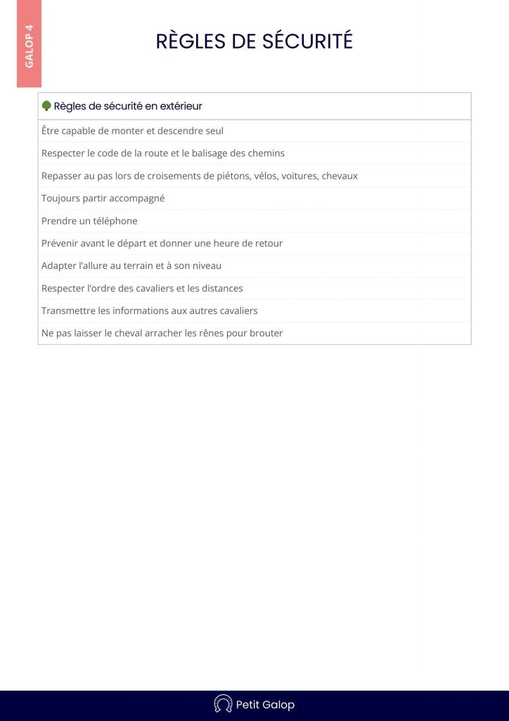 Règles de sécurité équitation Page 2
